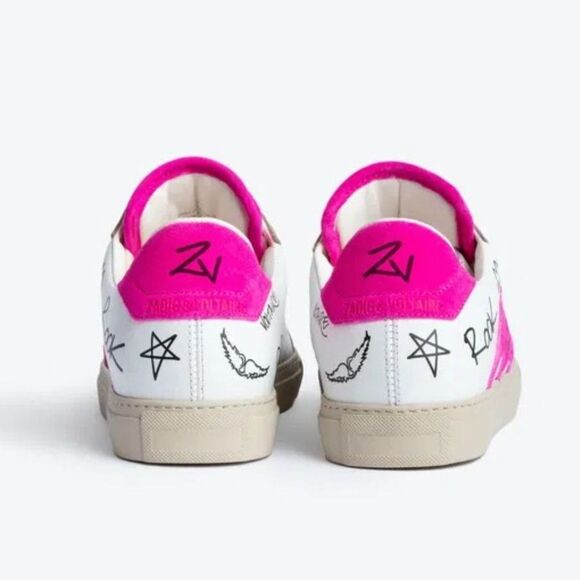 NIB Zadig & Voltaire Charms Print Sneaker in Paradise size 39 - Picture 3 of 13